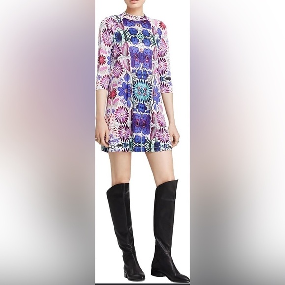 Free People New Romantics Fiesta Floral Mini Swing Dress Size S - Picture 2 of 12